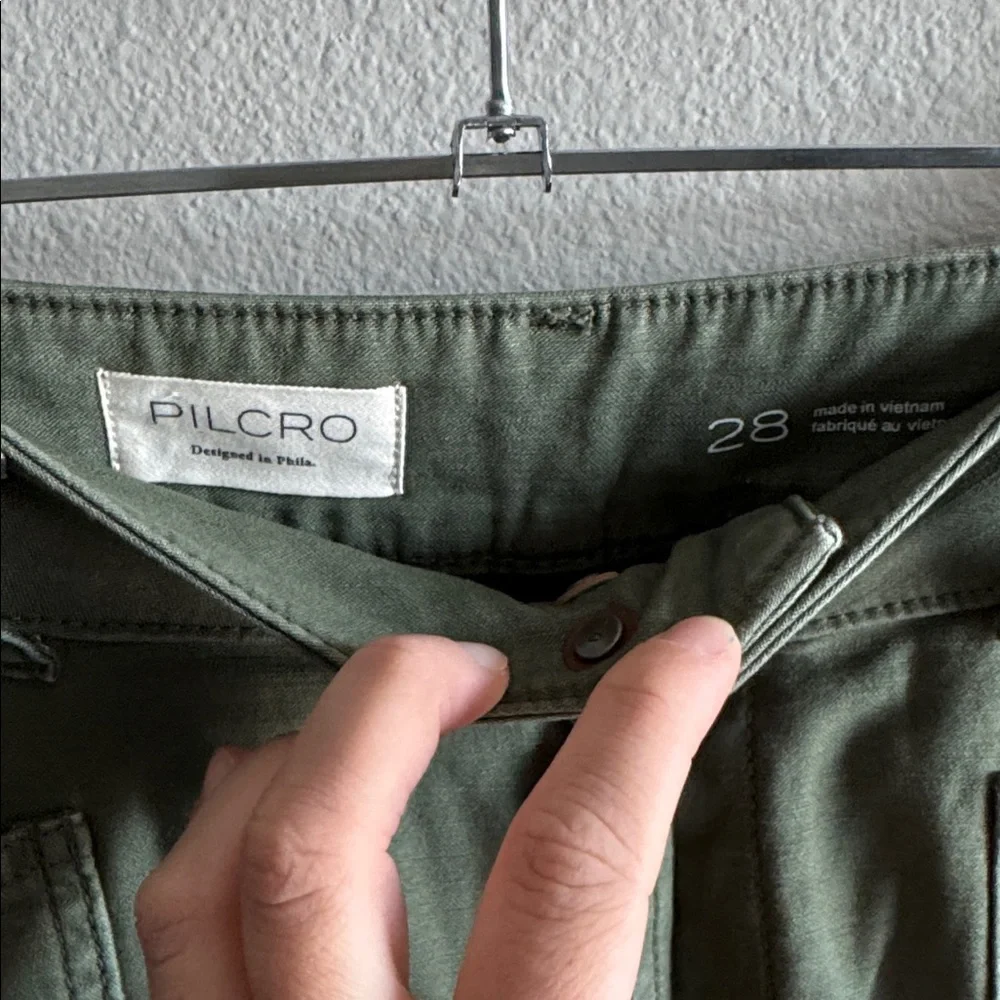 Anthropologie Pilcro The Wanderer Jeans Womens 28 Green Cotton High Rise Pants - Picture 5 of 6